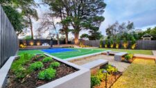 Backyard with Basketball Court